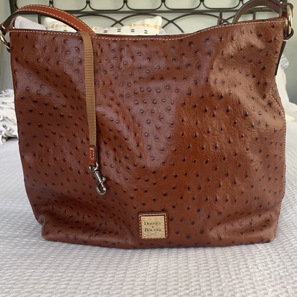 Dooney and Bourke Cross Body Ostrich Bucket Bag - Picture 7 of 12